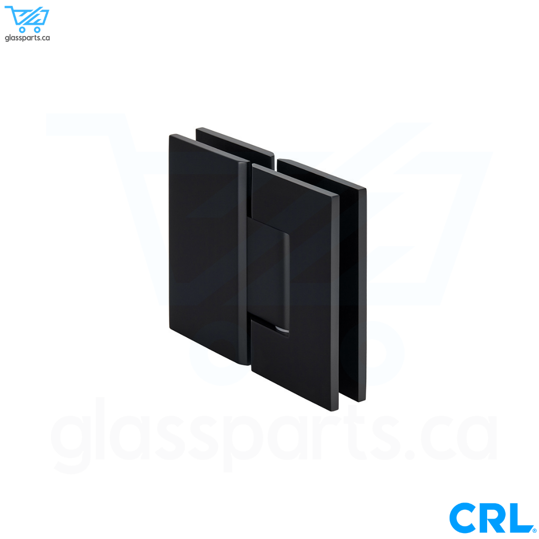 CRL Geneva, série 180, charnière standard verre à verre, 180°, noir mat