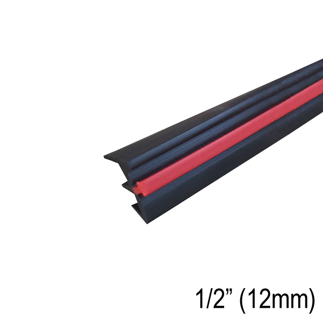 [ALPOST-RUBBER12] Aluminum Post - 42" Base Height - Rubber Gasket for 12mm Glass — ALPOST-RUBBER12