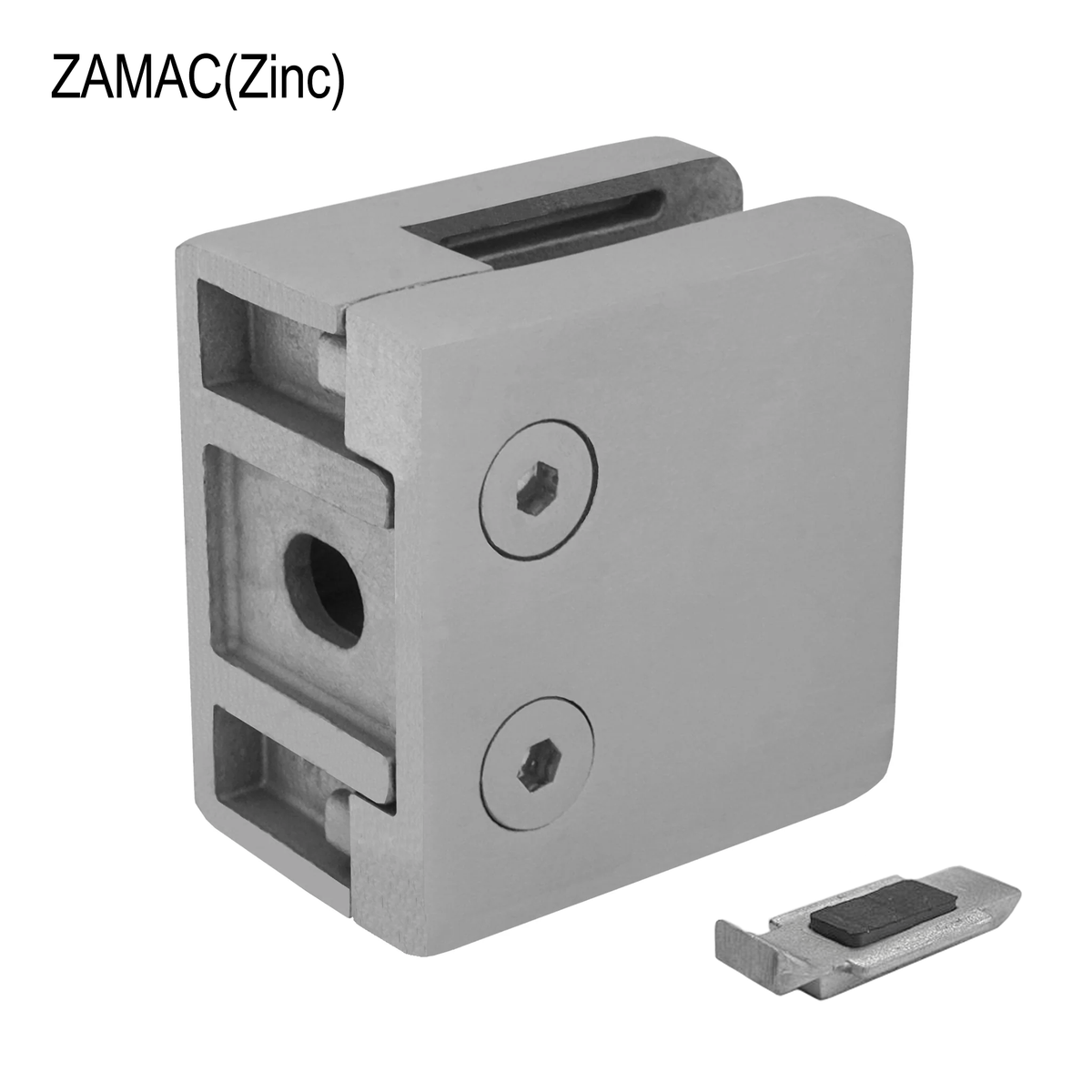 [SCLAMZ] Square Railing Clamp - Flat Back - 55x55mm (Interior Only) — SCLAMZBS