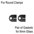 [RCLAMRUB8(PAIR)] Pair of Rubber Inserts for Round Railing Clamps - for 8mm Glass — RCLAMRUB8(PAIR)