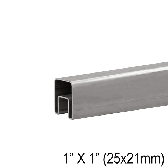 [CR1X1SQ] Caprail - 19' - 1 X 1" Square (SS316) — CR1X1SQBS