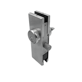 [GDLUS] Glass Door Lock - Patch Lock With American Style Cylinder — GDLUSBS