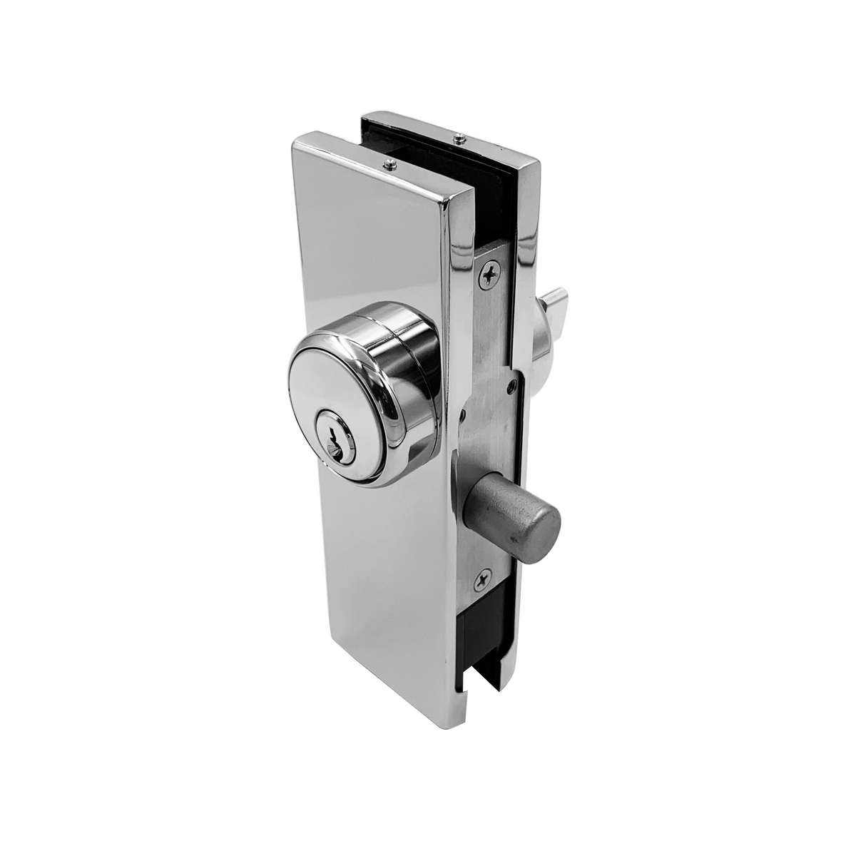 [GDLUS] Glass Door Lock - Patch Lock With American Style Cylinder — GDLUSPS