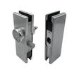 [GDLUSSET] Glass Door Lock - Patch Lock Set With American Style Cylinder — GDLUSSETBS