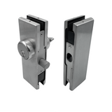 [GDLUSSET] Glass Door Lock - Patch Lock Set With American Style Cylinder — GDLUSSETBS
