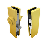 [GDLUSSET] Glass Door Lock - Patch Lock Set With American Style Cylinder — GDLUSSETSB
