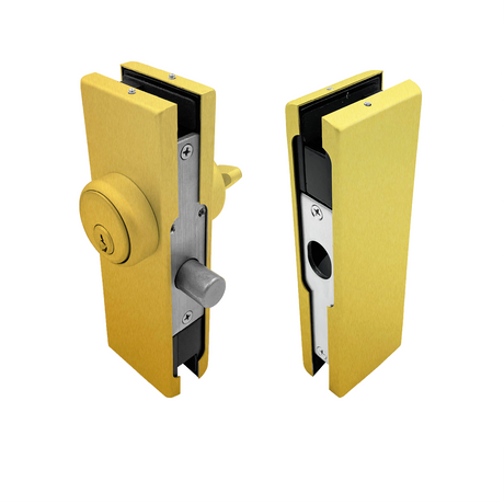 [GDLUSSET] Glass Door Lock - Patch Lock Set With American Style Cylinder — GDLUSSETSB