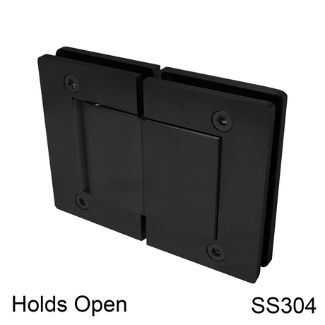 [HULK180HO-304] Hydraulic Hinge - 180° Glass to Glass - HO - Box of 2 - SS304 — HULK180HOMBL304