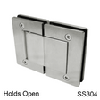 [HULK180HO-304] Hydraulic Hinge - 180° Glass to Glass - HO - Box of 2 - SS304 — HULK180HOBS304