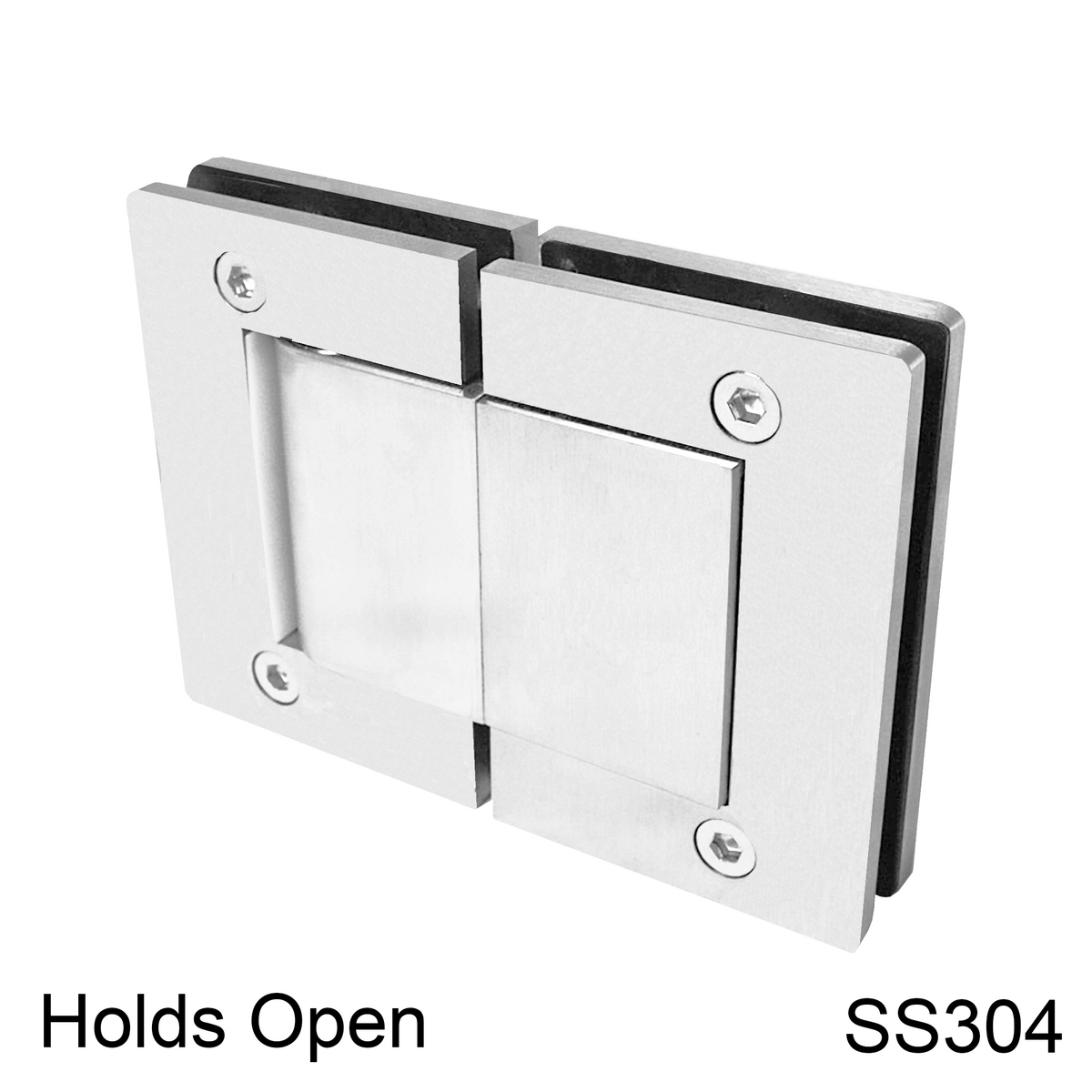 [HULK180HO-304] Hydraulic Hinge - 180° Glass to Glass - HO - Box of 2 - SS304 — HULK180HOPS304