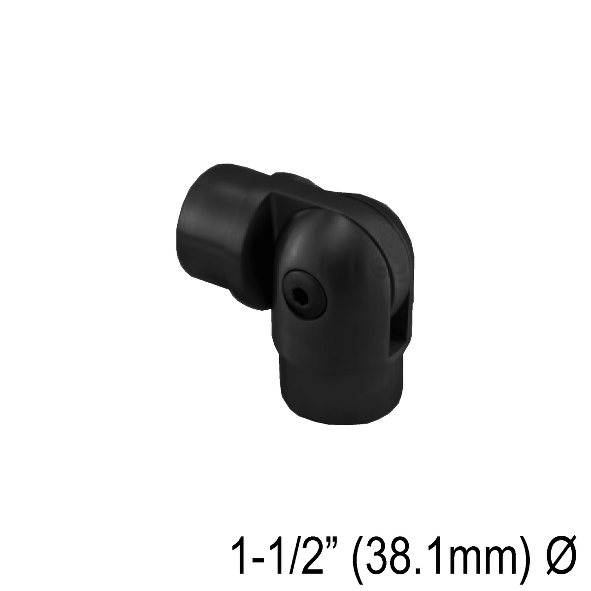 [E38.1ADJ90] Handrail - Elbow for 38.1mm Round Handrail - Adjustable 90° — E38.1ADJ90MBL