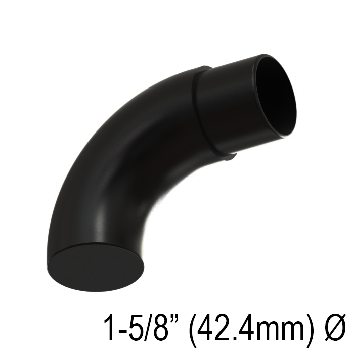 [END42.4C] Handrail - Endcap for 42.4mm Handrail - Curved — END42.4CMBL