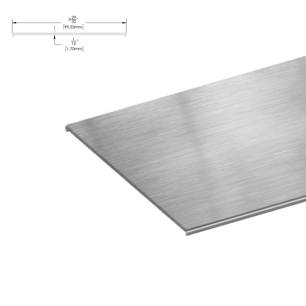 [DLUX4HFP120] Header System - 1-3/4 X 4" - Flat Plate - 120" Length — DLUX4HFP120BSS