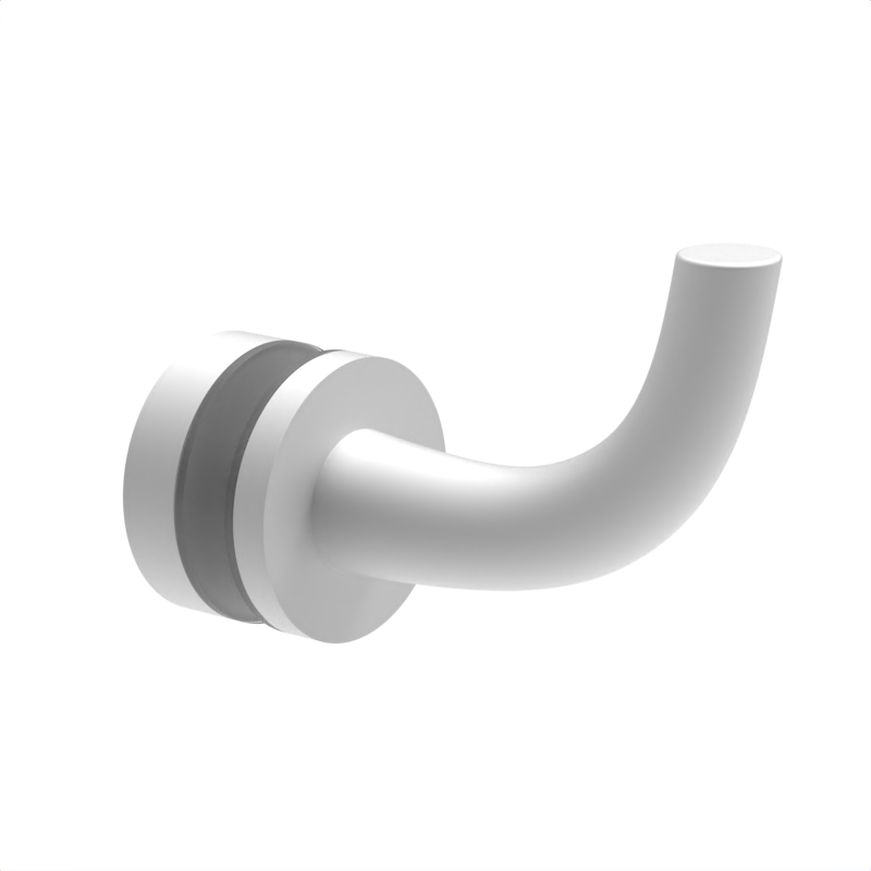 [GRH01]  Robe Hooks - Round Trunk Style — GRH01W