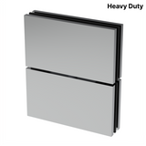 Cara Square Heavy Duty - Glass to Glass — Chrome