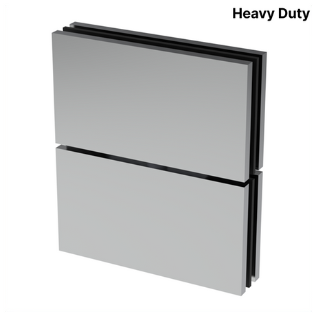 Cara Square Heavy Duty - Glass to Glass — Chrome