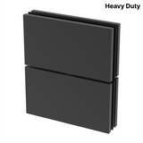 Cara Square Heavy Duty - Glass to Glass — Matte Black