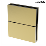 Cara Square Heavy Duty - Glass to Glass — Satin Brass