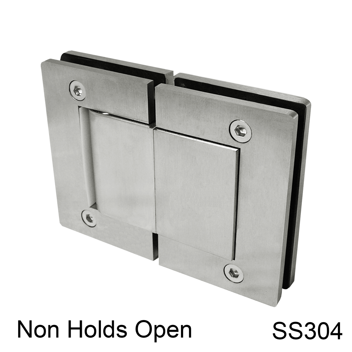 [HULK180NHO-304] Hydraulic Hinge - 180° Glass to Glass - NHO - Box of 2 - SS304 — HULK180NHOBS304