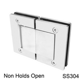 [HULK180NHO-304] Hydraulic Hinge - 180° Glass to Glass - NHO - Box of 2 - SS304 — HULK180NHOPS304