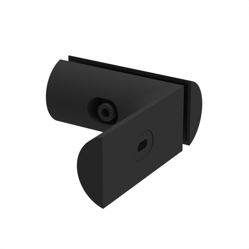 [HYDRO05] Shower Sliding Door Kit - Hydro Series - Wall Mount Bracket — HYDRO05MBL
