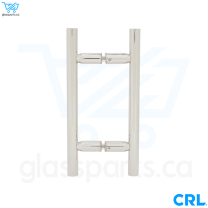 CRL LP Series - Ladder Style Back-to-Back Pull Handle - 6" x 6" - Polished Nickel