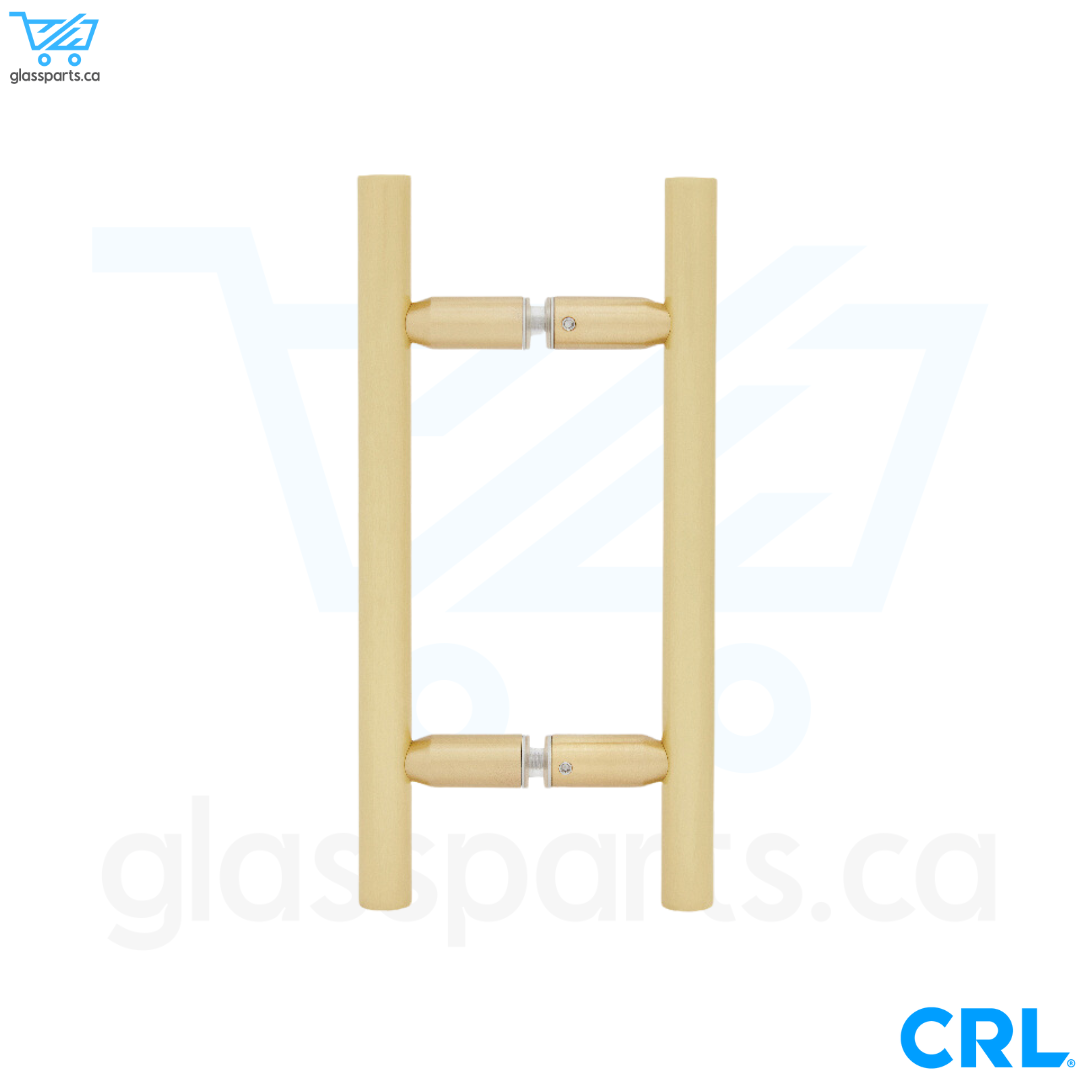 CRL LP Series - Ladder Style Back-to-Back Pull Handle - 6" x 6" - Satin Brass