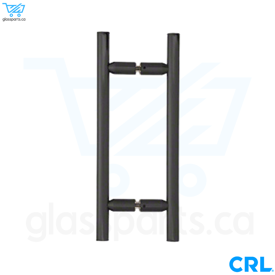 CRL LP Series - Ladder Style Back-to-Back Pull Handle - 8" x 8" - Matte Black