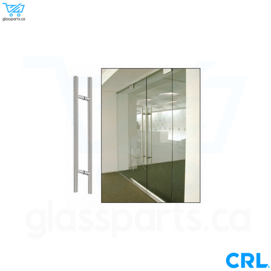 CRL Extra Length Ladder Style Back-to-Back Pull Handle - 24" - Brushed Stainless