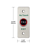 [MLBTNIR] Infrared Sensor Exit Button with LED (Stainless Steel) 35mm X 90mm — MLBTNIR