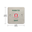[MLPUSHBTN] Piezoelectric Exit Button with LED (Stainless Steel) 86mm X 86mm — MLPUSHBTN