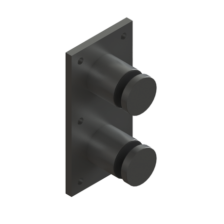 [SSOPLATE2] Standoff - 2" Standoffs With Mounting Plate — SSOPLATE2MBL
