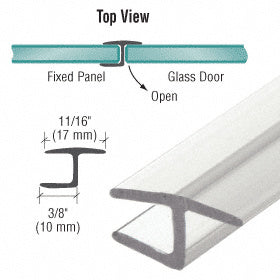 Gâche en polycarbonate en H à 180 degrés pour verre de 6 mm CRL