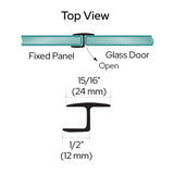 CRL Polycarbonate H-Jamb 180 Degree for 3/8" Glass