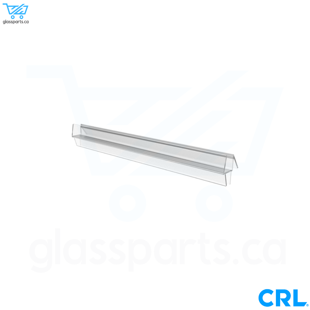 CRL Clear Co-Extruded Bottom Wipe with Drip Rail for 5/16" Glass (8mm) - 95"