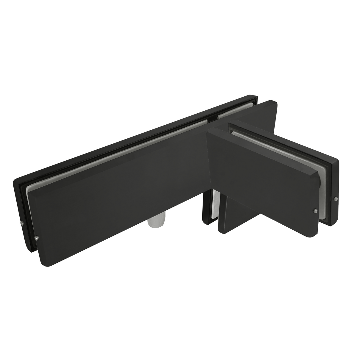 [PFIT41L] Patch Fittings - Transom With Left Fin Support - Glass Mount — PFIT41LMBL
