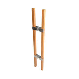 Sauna Handle - Satin & Wood