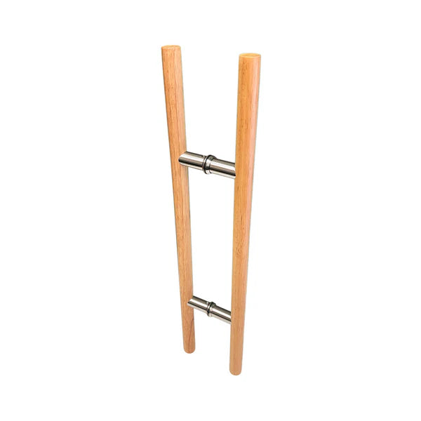 Sauna Handle - Satin & Wood