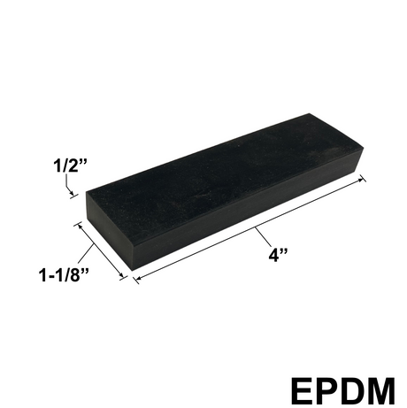 EPDM Setting Blocks — Sizes and Pack Quantities — SB-EPDM-6