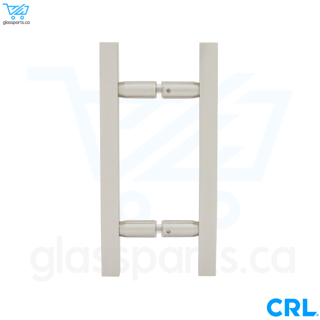CRL SLP Series - Square Ladder Back-to-Back Pull Handle - 6" - Brushed Nickel
