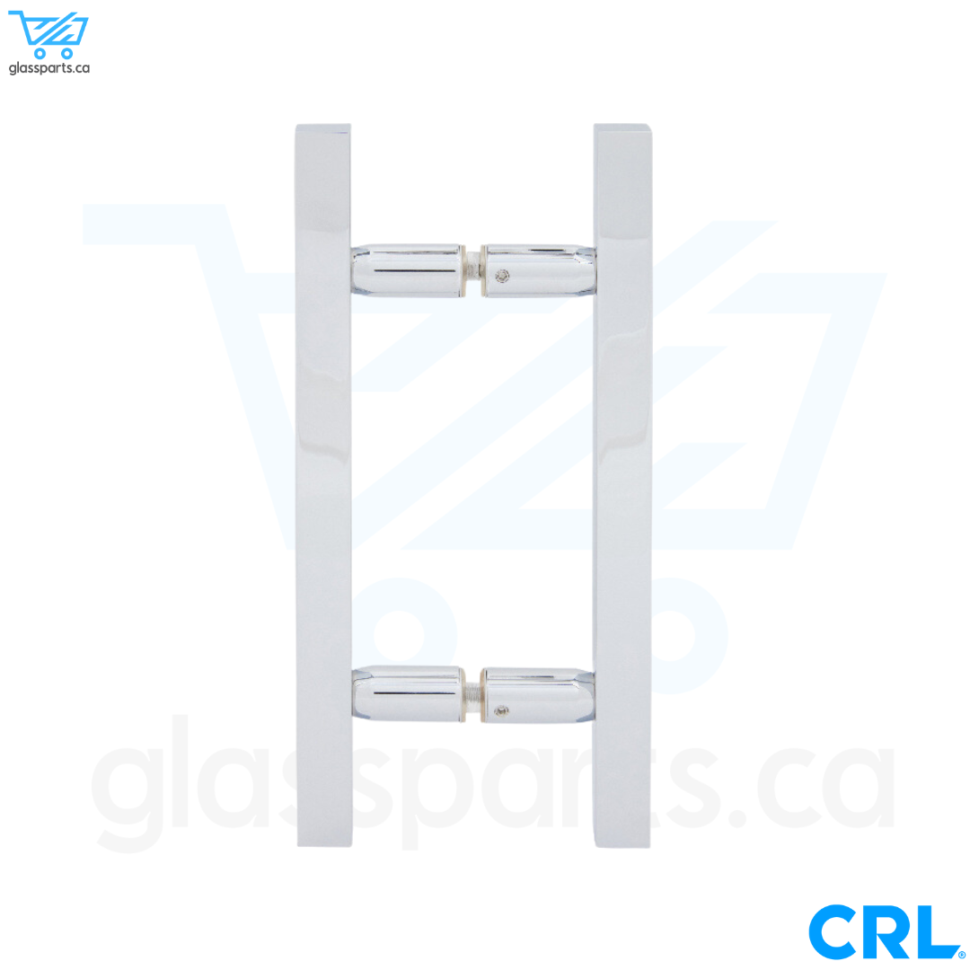 CRL SLP Series - Square Ladder Back-to-Back Pull Handle - 6" - Polished Chrome