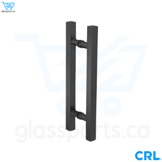 CRL SLP Series - Square Ladder Back-to-Back Pull Handle - 6" - Matte Black