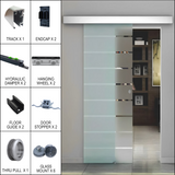 [SOFTGM] Commercial Sliding Door Kit - Soft-Closing Glass Mount — SOFTGMBN