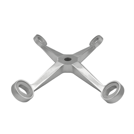 [SPYPM4C] Spider Fittings - Post Mount - Quad Arm Corner - SS316 — SPYPM4C