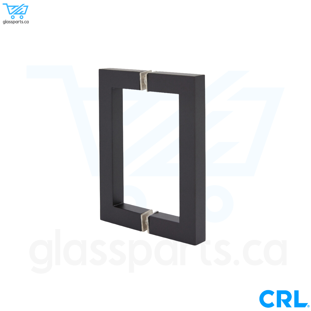 CRL SQ Series - Back-To-Back Square Pull Handle - 6" x 6" - Oil Rubbed Bronze