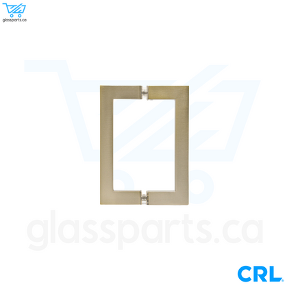 CRL SQ Series - Back-To-Back Square Pull Handle - 6" x 6" - Brushed Bronze