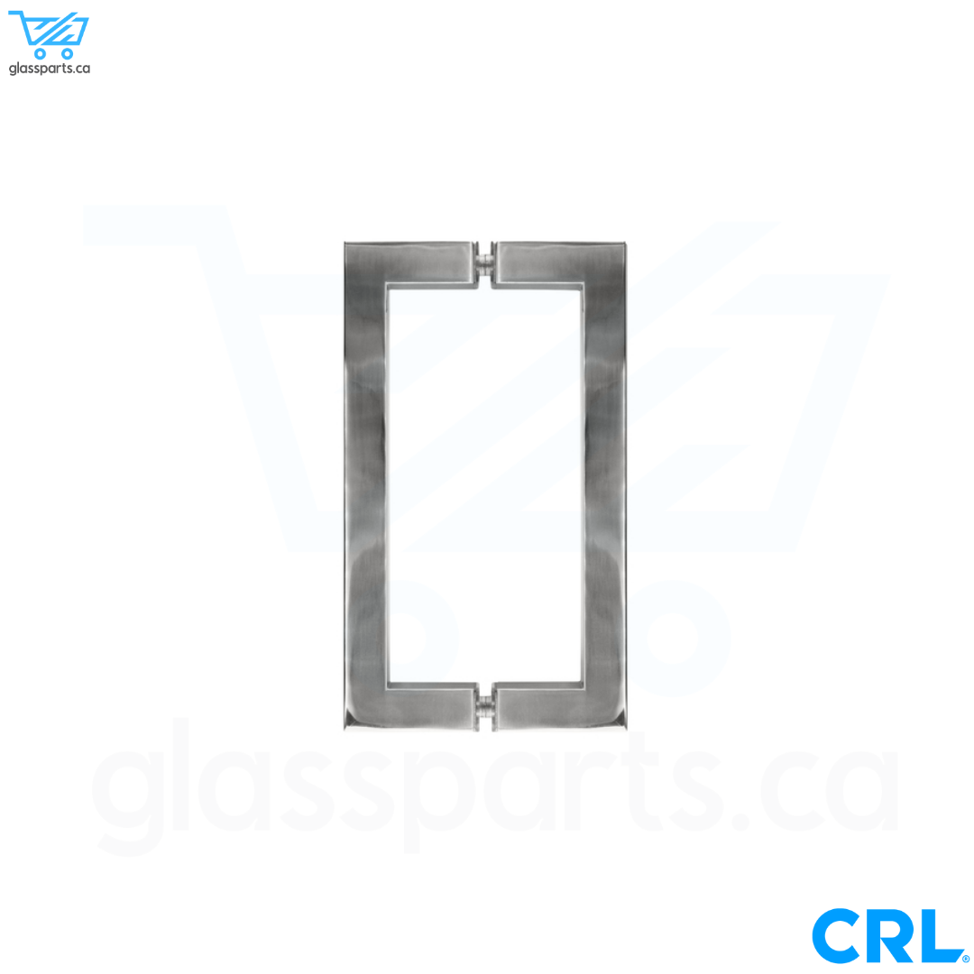 CRL SQ Series - Back-To-Back Square Pull Handle - 8" x 8" - Polished Chrome