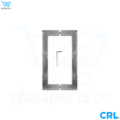 CRL SQ Series - Back-To-Back Square Pull Handle - 8" x 8" - Polished Chrome