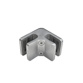 [BDIVESQ90] Pool Fence Hardware - Square Bracket - 90° Glass to Glass — BDIVESQ90BS