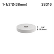 Solid Round Standoff Bases — SS316 — SSOB1.5X0.25BS